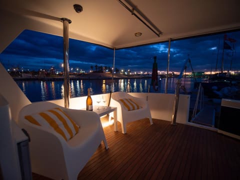 Night, Natural landscape, Balcony/Terrace, Sea view