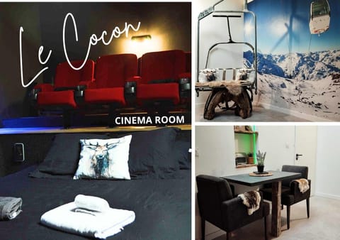 LE COCON l'unique expérience Cinéma room de la Grange Savoyarde 1km du Lac d'Annecy Apartment in Doussard