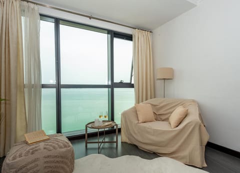 Living room, Seating area, Sea view