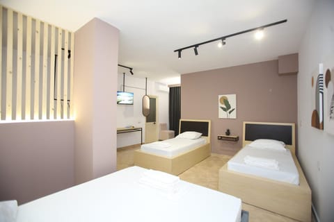 Bed, Photo of the whole room, towels