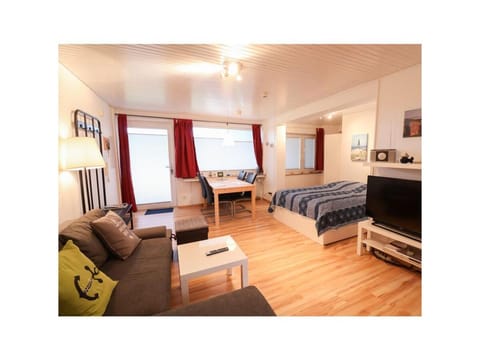 Bed, TV and multimedia, Living room, Photo of the whole room, Seating area, Dining area