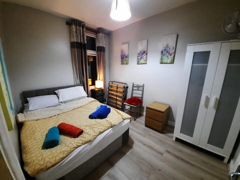 Bed, Photo of the whole room, Bedroom, towels, wardrobe