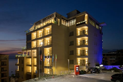 Property building, Night, Parking