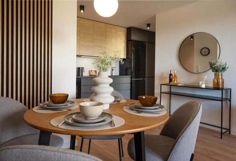 Kitchen or kitchenette, Living room, Dining area