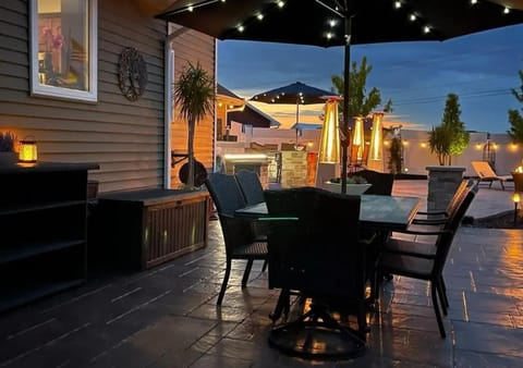 Patio, Night, Pool view