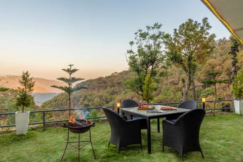 Patio, Spring, Day, Natural landscape, View (from property/room), Dining area, Mountain view