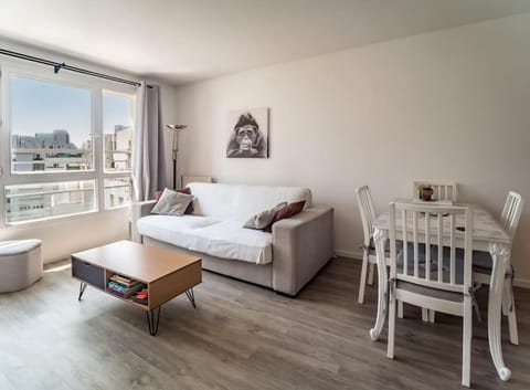 Bed, Living room, Dining area