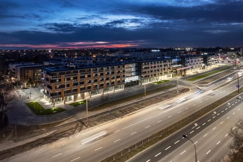 Property building, Night, Neighbourhood, Bird's eye view, Location
