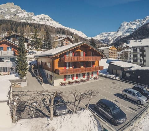 Property building, Natural landscape, Bird's eye view, Winter, Mountain view, Location