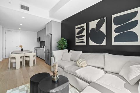 Living room, kitchen