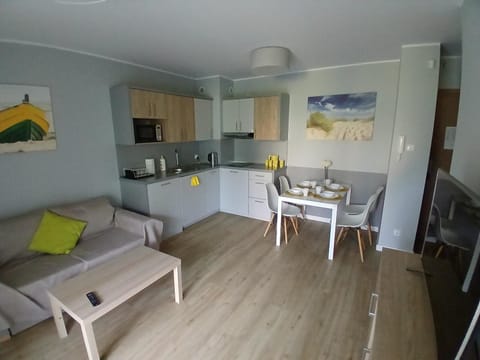 Kitchen or kitchenette, Living room, Seating area, oven