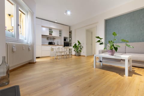 Kitchen or kitchenette, Living room, Seating area, Dining area, stove