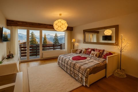Studio cosy au calme avec terrasse vue sur Alpes Apartment in Crans-Montana