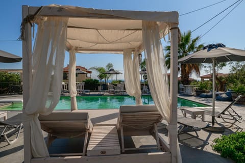 Pool view, sunbed