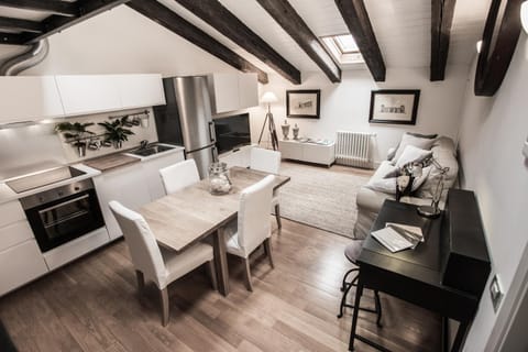 Living room, kitchen