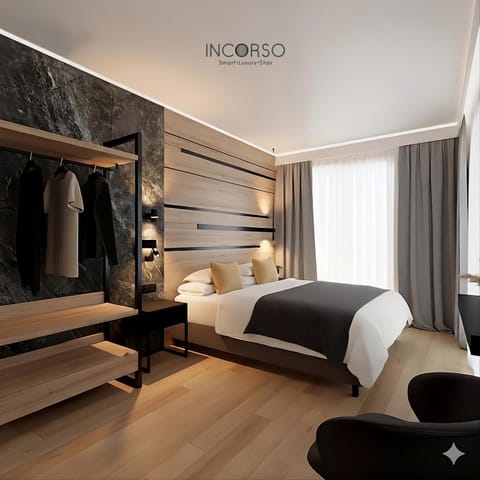 Bed, Photo of the whole room, Bedroom, wardrobe