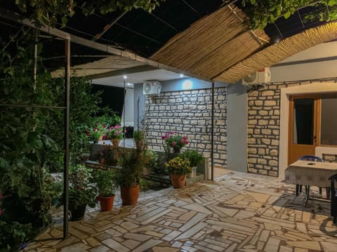 Property building, Patio, Night, Garden, Dining area, Garden view