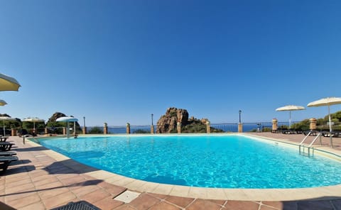 Property building, Living room, Swimming pool