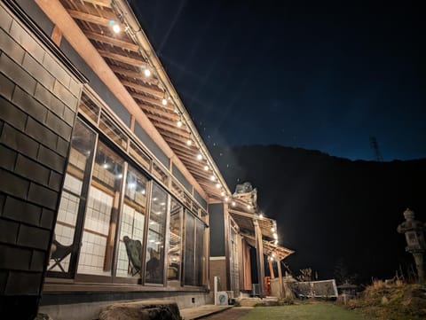Property building, Night, Natural landscape, Mountain view