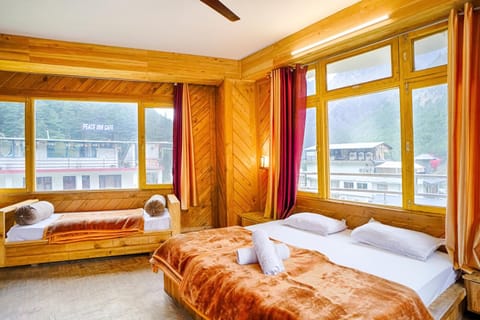 Bed, Natural landscape, Bedroom