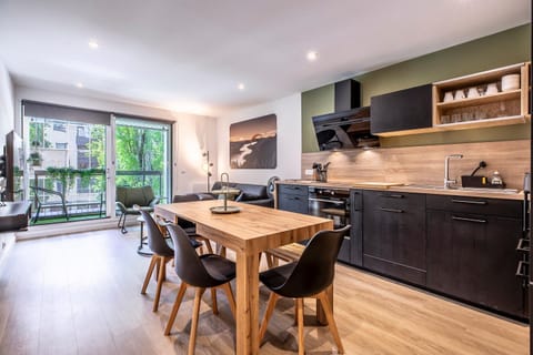 Living room, kitchen