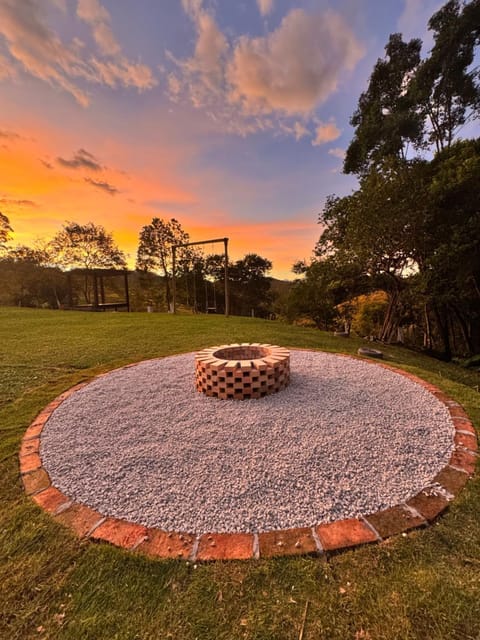 Natural landscape, Garden, Garden view, Sunset