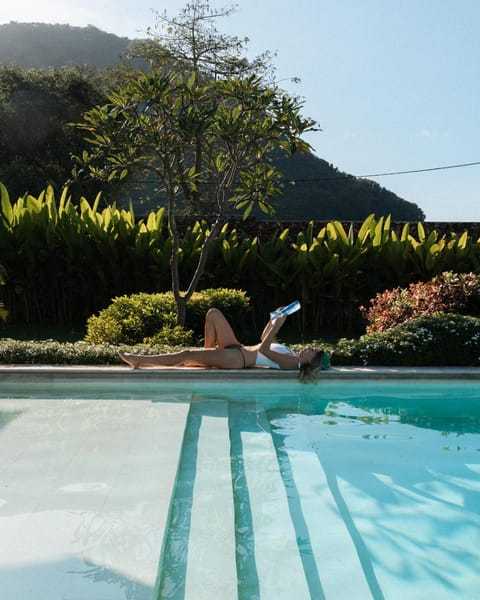Property building, People, Swimming pool
