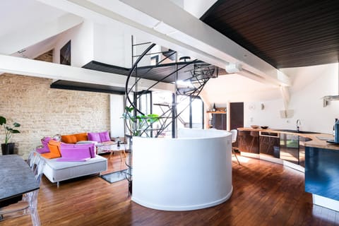 Living room, kitchen