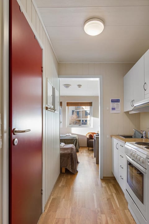 Kitchen or kitchenette, oven, stove