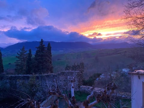 Natural landscape, Mountain view, Sunset