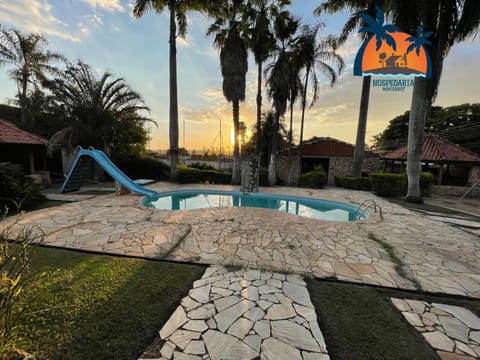 Day, Natural landscape, Garden, Garden view, Pool view, Swimming pool, Sunset, sunbed
