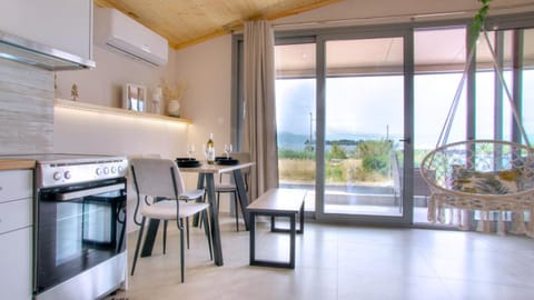 Kitchen or kitchenette, Living room, Seating area, Dining area, oven, stove