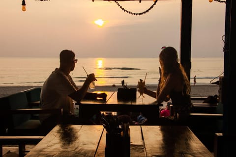 People, Dining area, Sunset