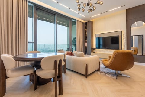 TV and multimedia, Balcony/Terrace, Living room, Photo of the whole room, Dining area