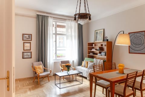 Library, Living room, Seating area, Dining area