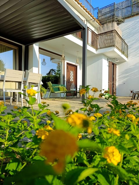 Property building, Facade/entrance, Garden, Area and facilities, furniture