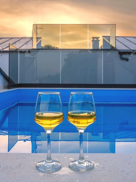 Pool view, Swimming pool, Sunset