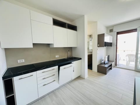 Kitchen or kitchenette, dishwasher