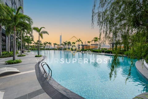 Property building, Nearby landmark, Natural landscape, Pool view, Swimming pool, sunbed