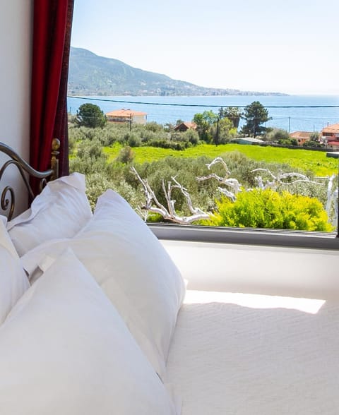 Bed, Day, Natural landscape, Bedroom, Mountain view, Sea view