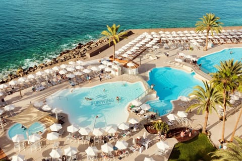 Bird's eye view, Solarium, Balcony/Terrace, Pool view, Sea view, Swimming pool, sunbed