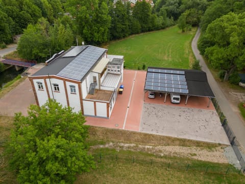 Property building, Neighbourhood, Bird's eye view, Parking