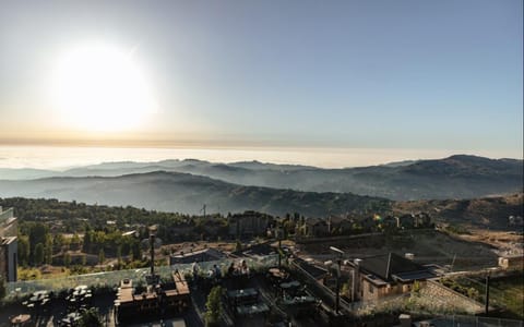Day, Natural landscape, Bird's eye view, City view, Sunset