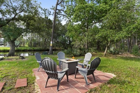 Patio, Natural landscape, Garden view