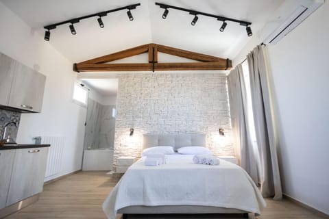 Bed, Kitchen or kitchenette, Bedroom, towels, wardrobe