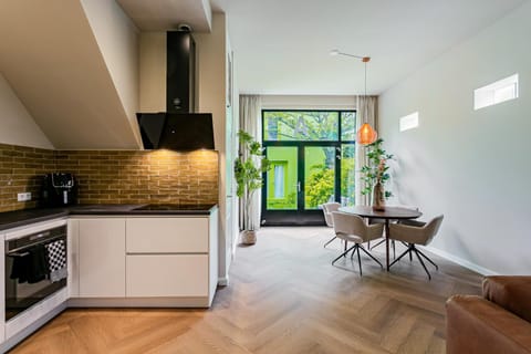 Dining area, oven, kitchen