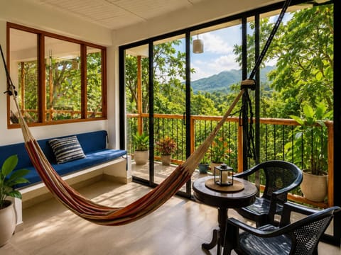 Garden, Balcony/Terrace, Living room, Garden view, Mountain view