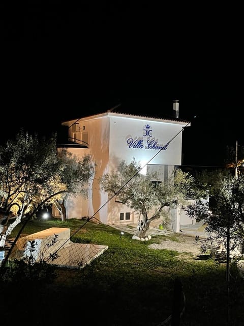 Property building, Night, Garden, Garden view