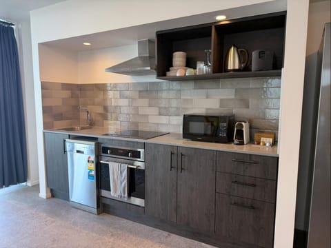 Coffee/tea facilities, Kitchen or kitchenette, dishwasher, stove