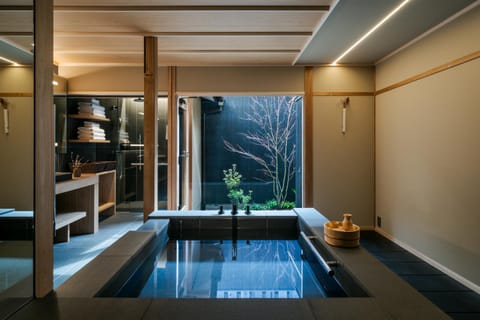 Natural landscape, Garden, Bathroom, Bath